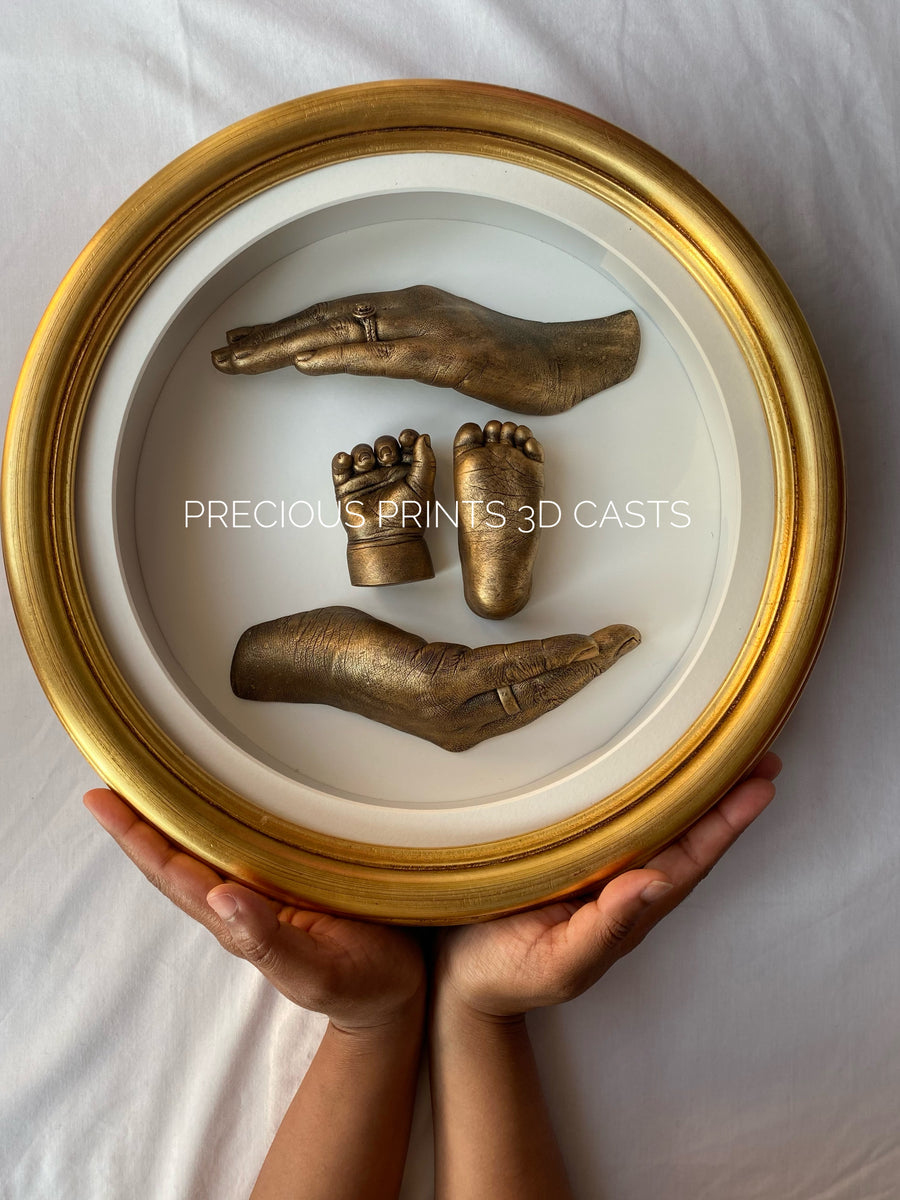 Gold Circular Frame ft. brass casts in a nurture style