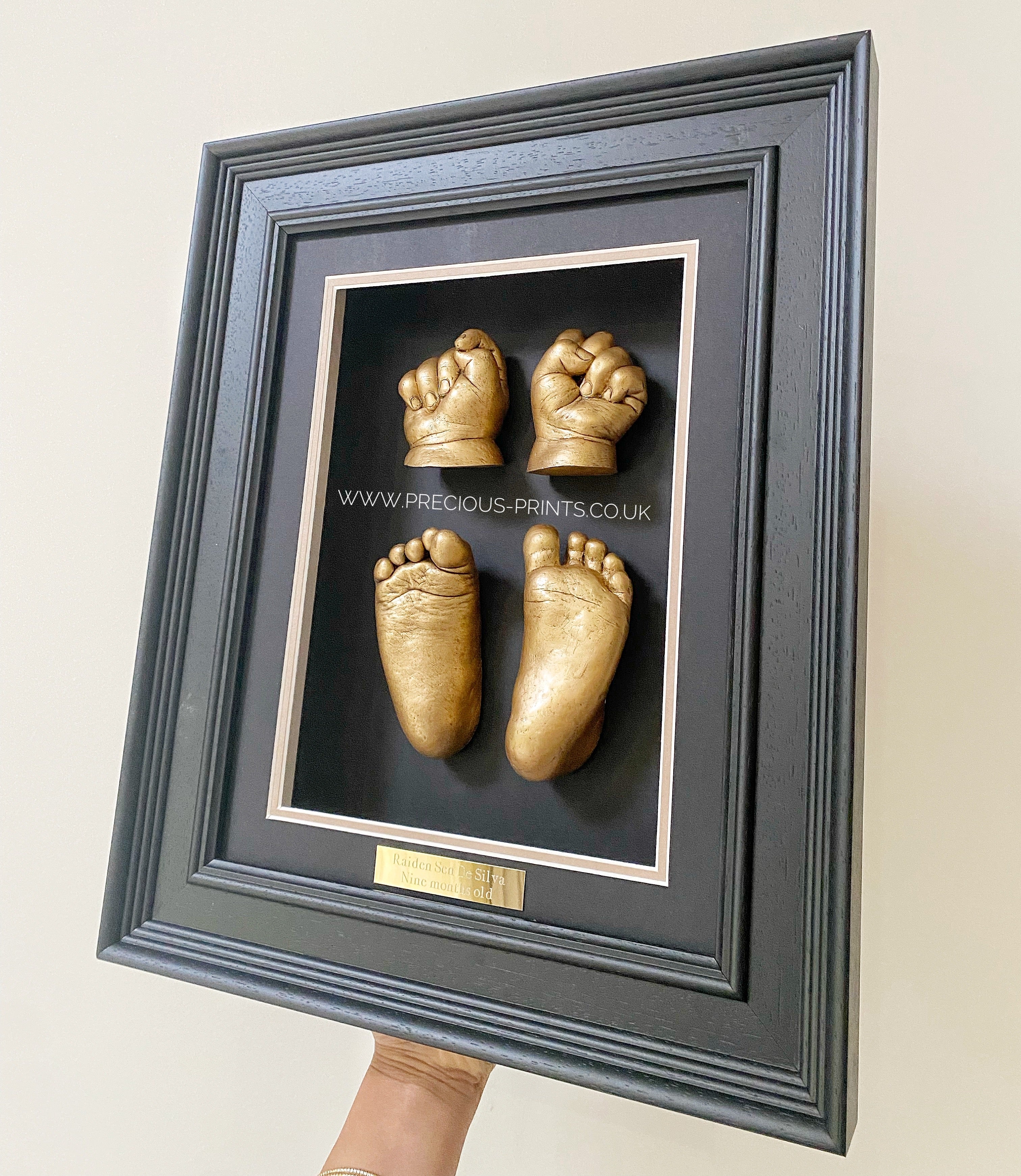 Black Premium Frame ft brass casts & portrait layout – my-precious-prints