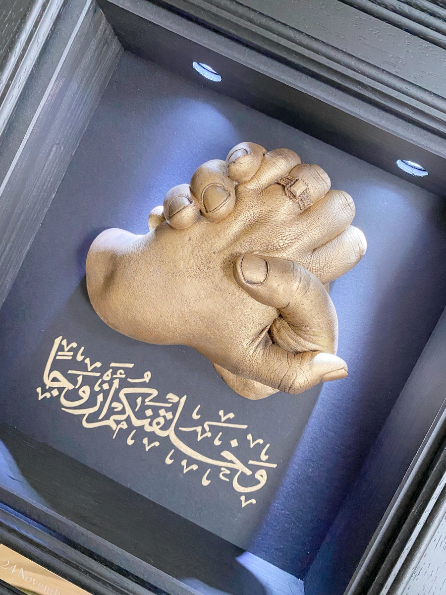 Black Premium Frame ft. brass-finished casts & custom Arabic calligraphy