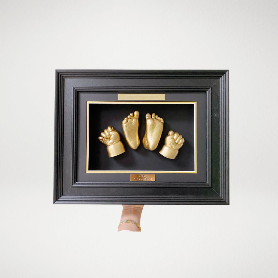 Black Premium Frame ft gold-chrome casts & gold undermount