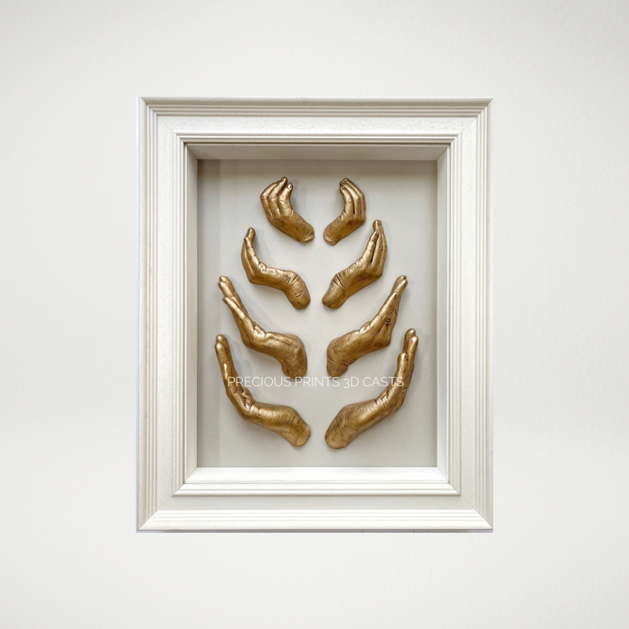Off-white Bevelled Frame - family tree ft. brass-finished casts